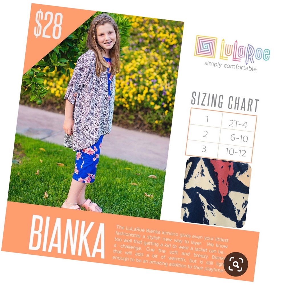 NWT LulaRoe Kids size 3 (10-12) kimono